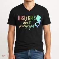Jersey Girl Dont Pump Gas State Heart V-Neck T-Shirt thumb 2