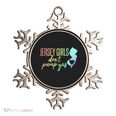 Jersey Girl Dont Pump Gas State Heart Ornament