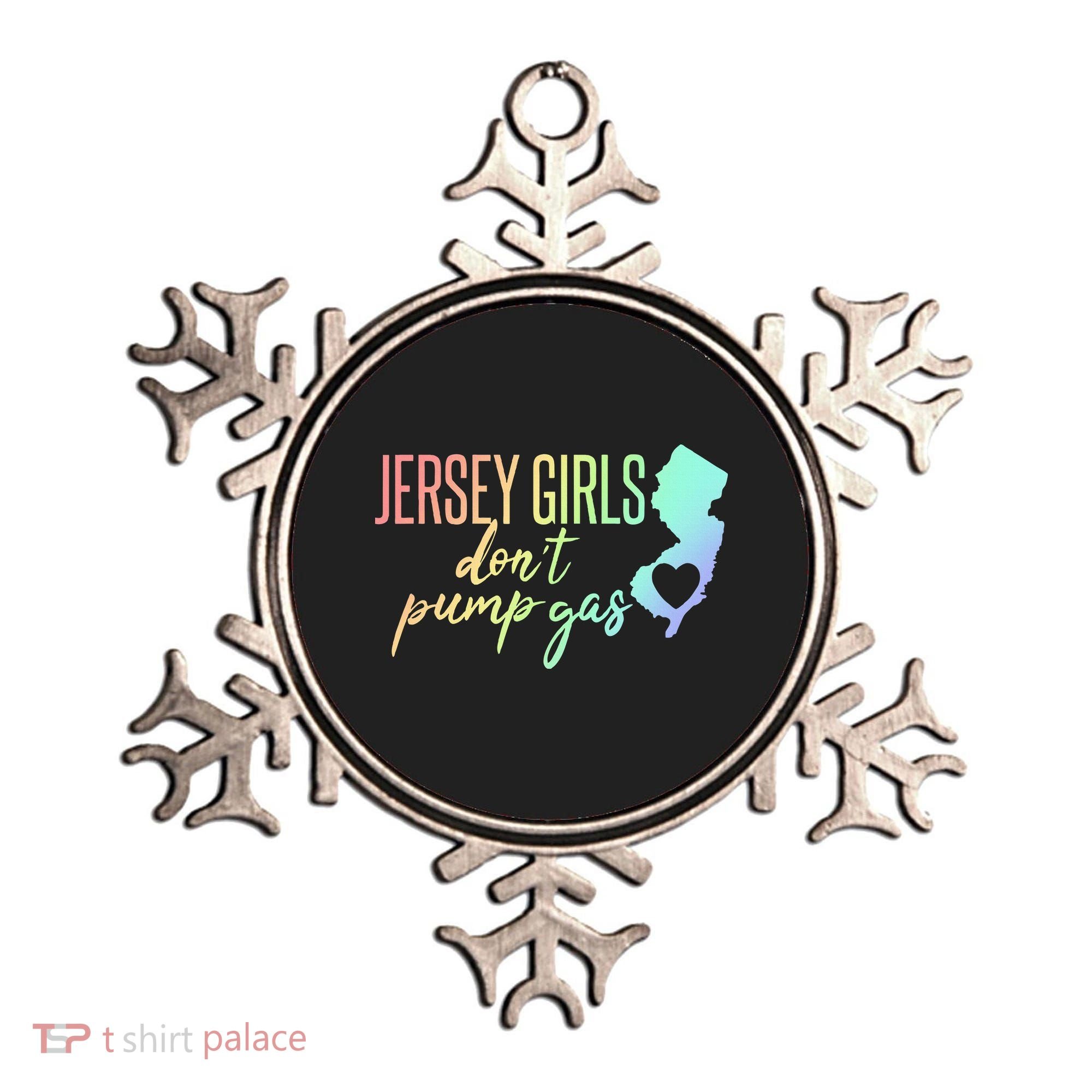 Jersey Girl Dont Pump Gas State Heart Ornament