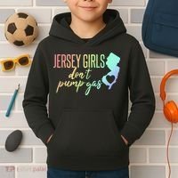 Jersey Girl Dont Pump Gas State Heart Kids Hoodie thumb 2