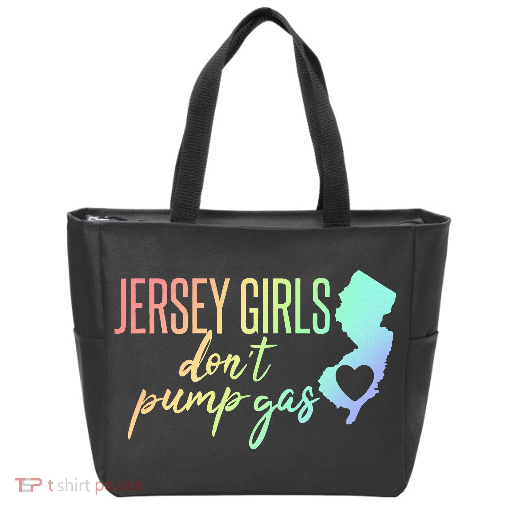 Jersey Girl Dont Pump Gas State Heart Tote Bag