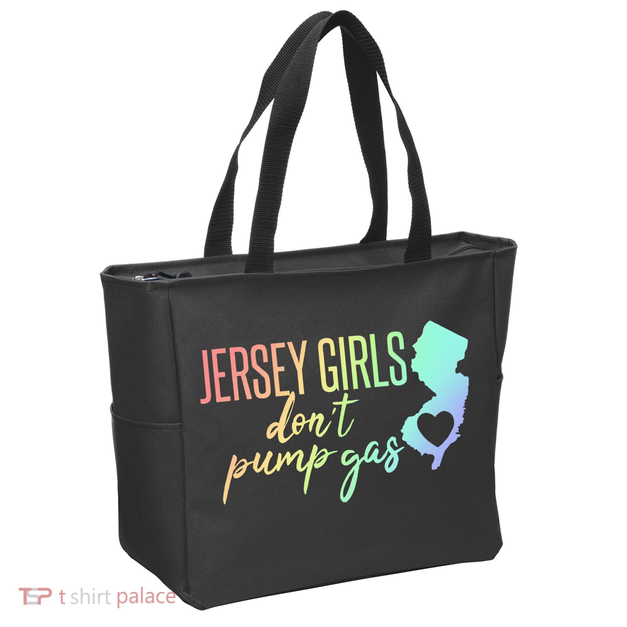 Jersey Girl Dont Pump Gas State Heart Tote Bag