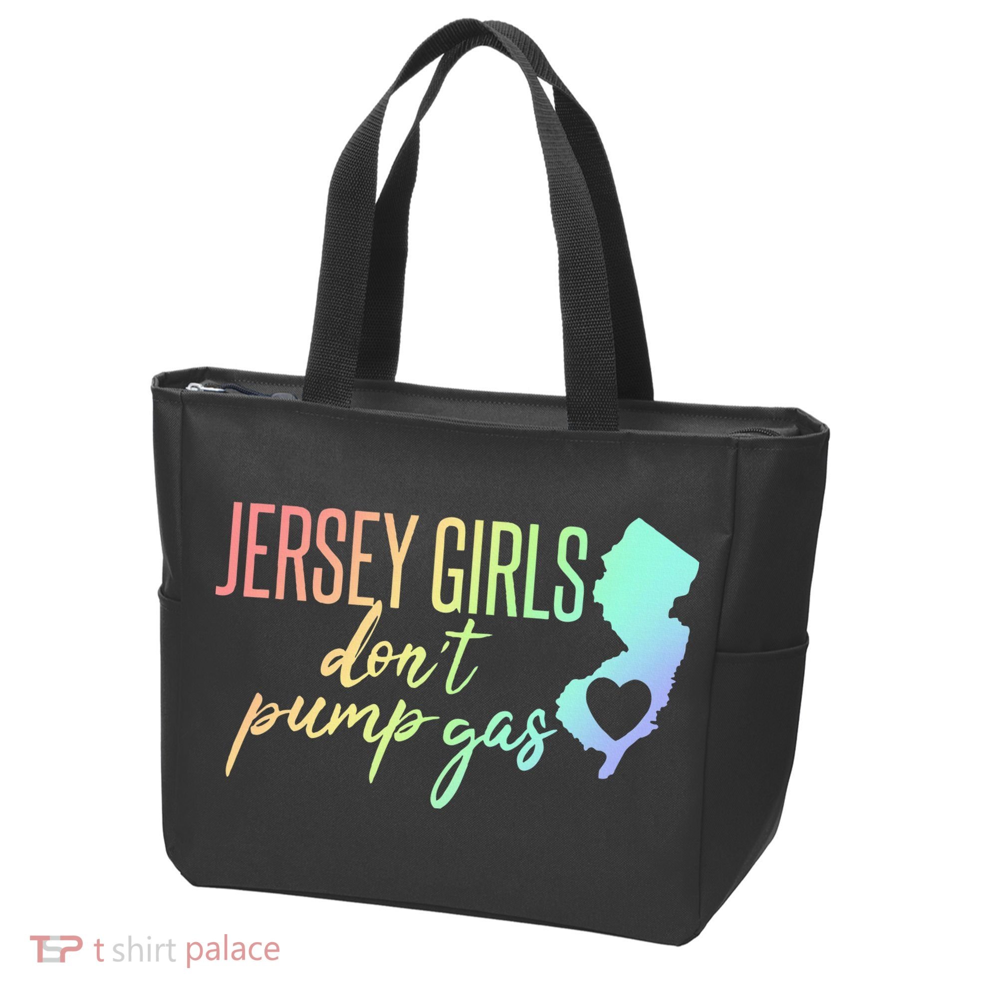 Jersey Girl Dont Pump Gas State Heart Tote Bag