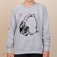 Japanese Grumpy Frog Ukiyoe Anime Japanese Women's Sweatshirt thumb 0