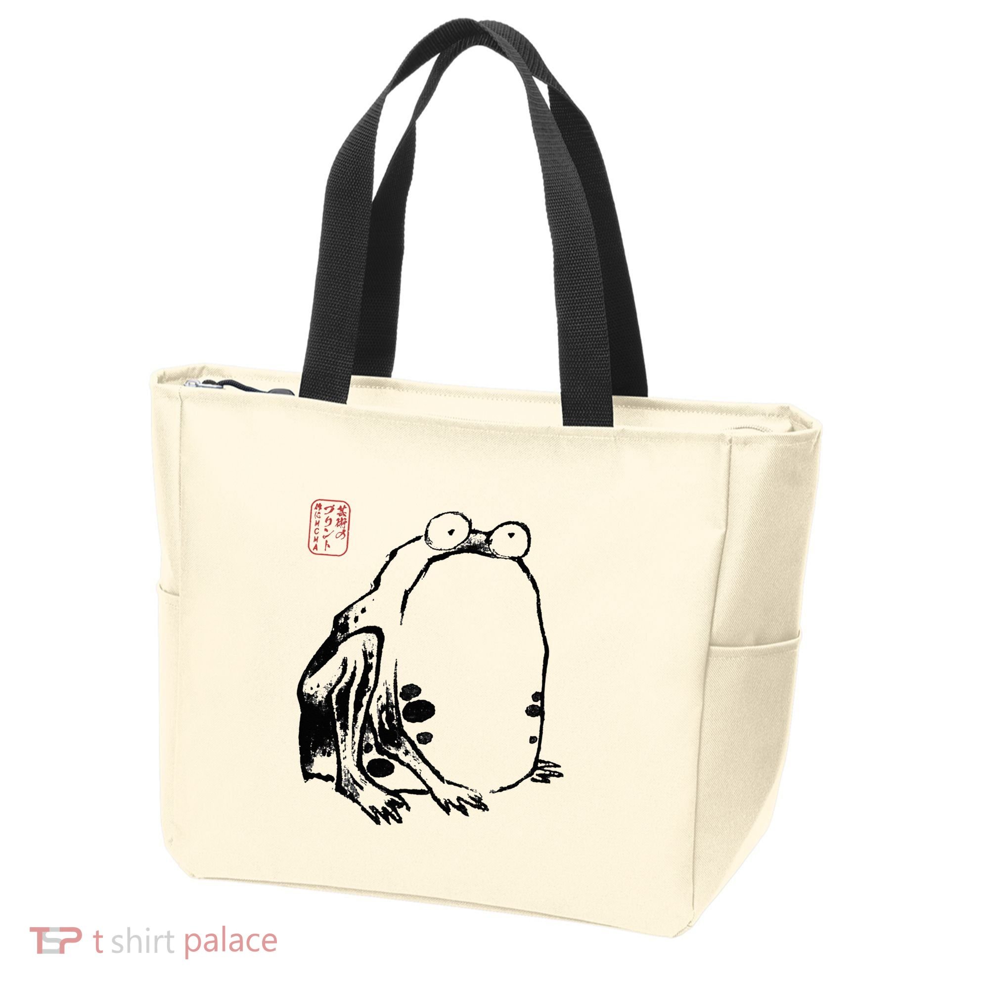 Japanese Grumpy Frog Ukiyoe Anime Japanese Tote Bag