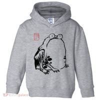 Japanese Grumpy Frog Ukiyoe Anime Japanese Toddler Hoodie thumb 0