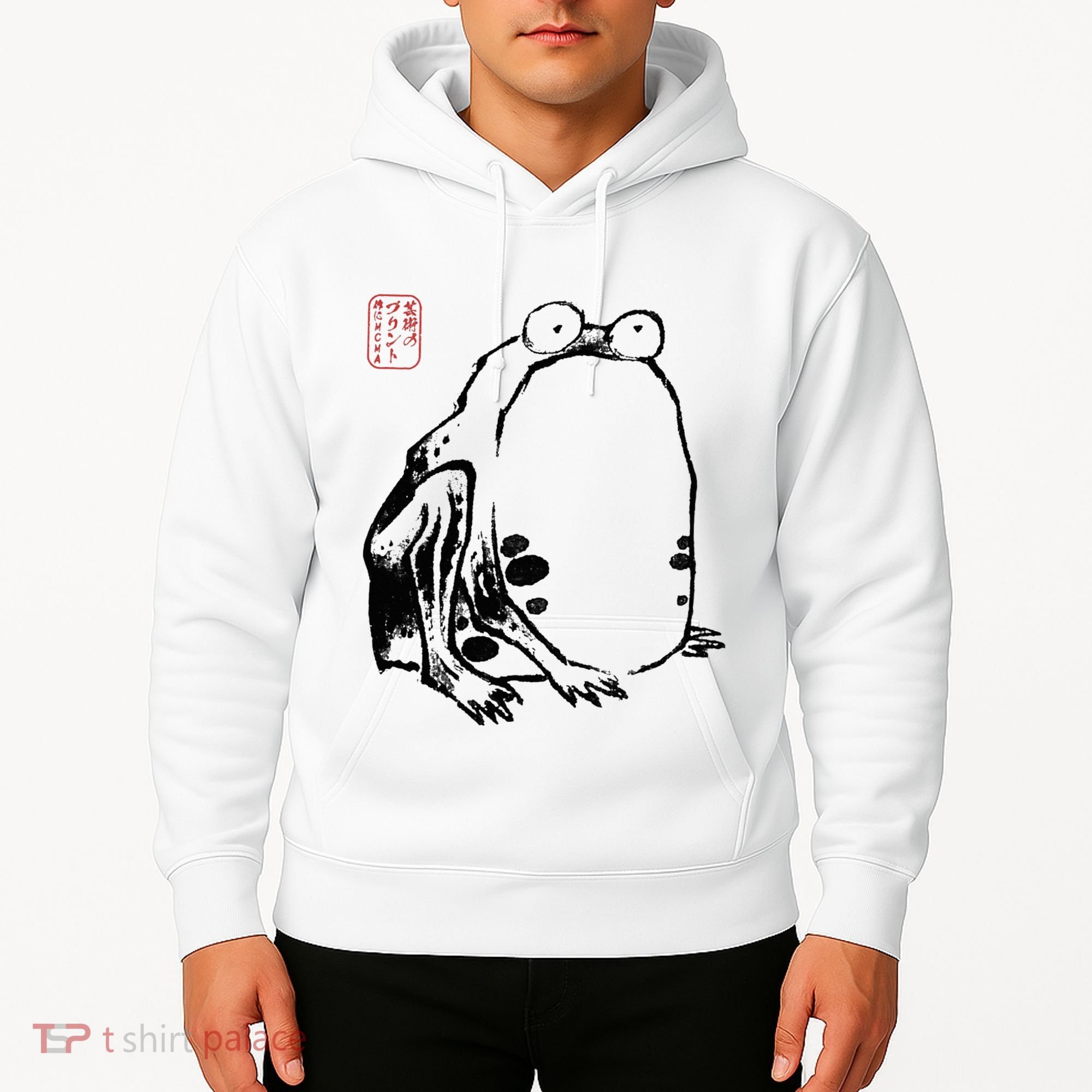 Japanese Grumpy Frog Ukiyoe Anime Japanese Hoodie
