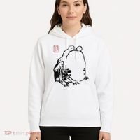 Japanese Grumpy Frog Ukiyoe Anime Japanese Hoodie thumb 5