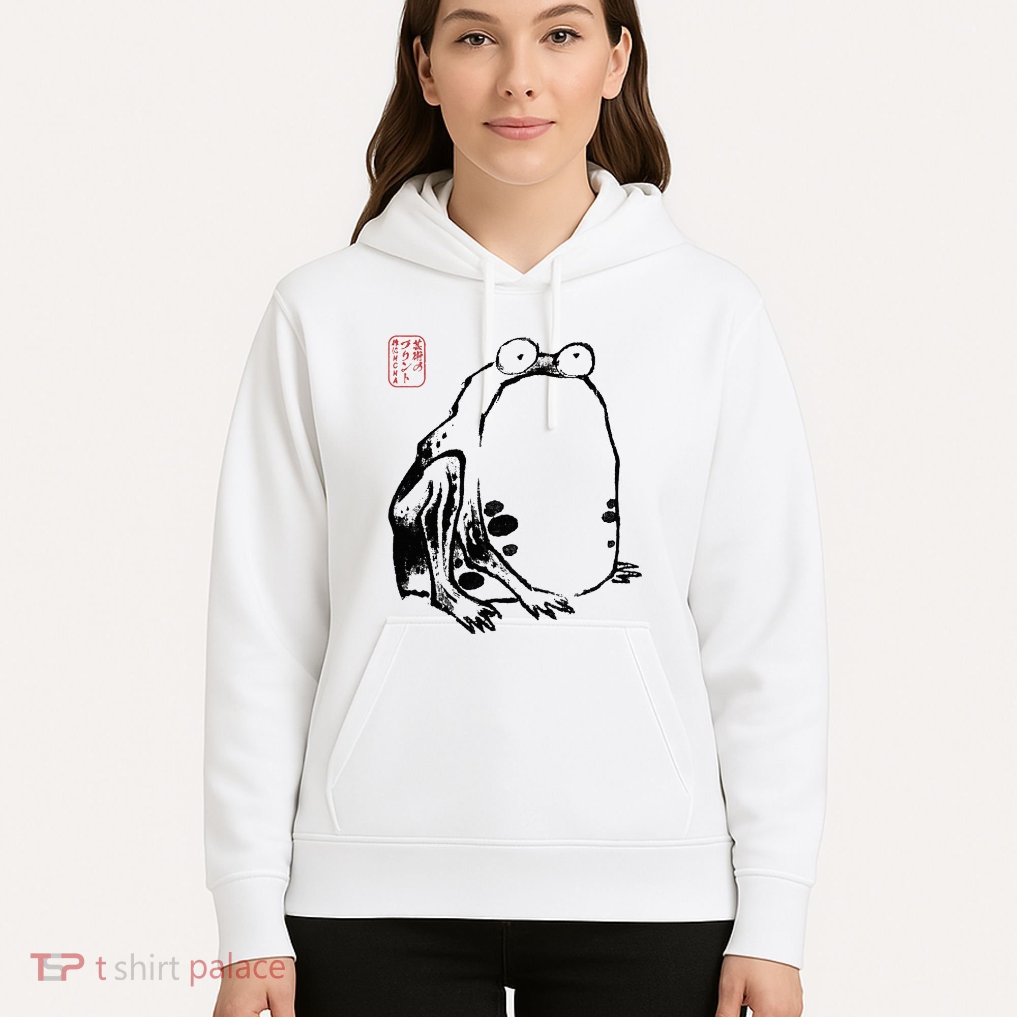 Japanese Grumpy Frog Ukiyoe Anime Japanese Hoodie