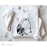 Japanese Grumpy Frog Ukiyoe Anime Japanese Sweatshirt thumb 2