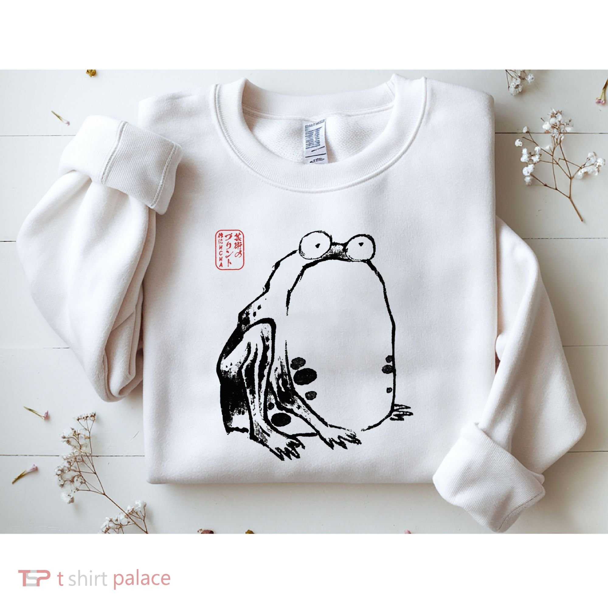Japanese Grumpy Frog Ukiyoe Anime Japanese Sweatshirt