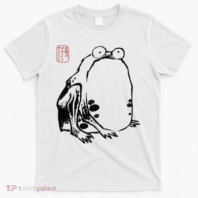 Japanese Grumpy Frog Ukiyoe Anime Japanese T-Shirt