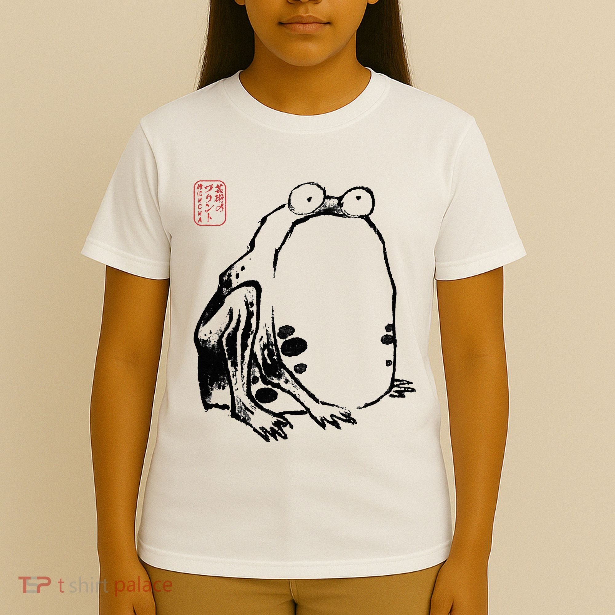 Japanese Grumpy Frog Ukiyoe Anime Japanese T-Shirt