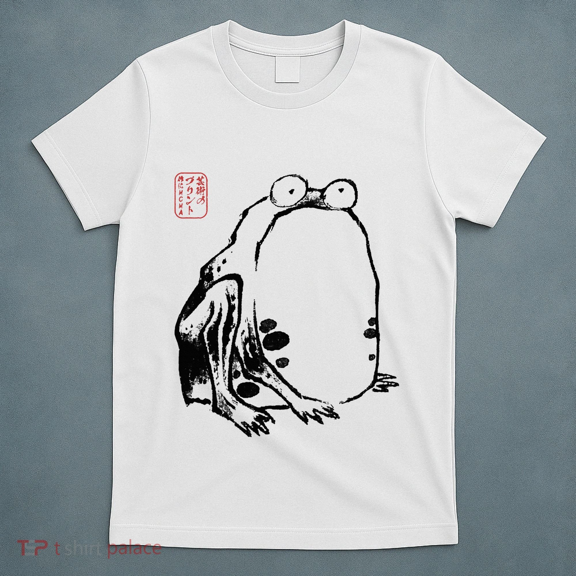 Japanese Grumpy Frog Ukiyoe Anime Japanese T-Shirt
