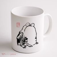 Japanese Grumpy Frog Ukiyoe Anime Japanese Coffee Mug thumb 1