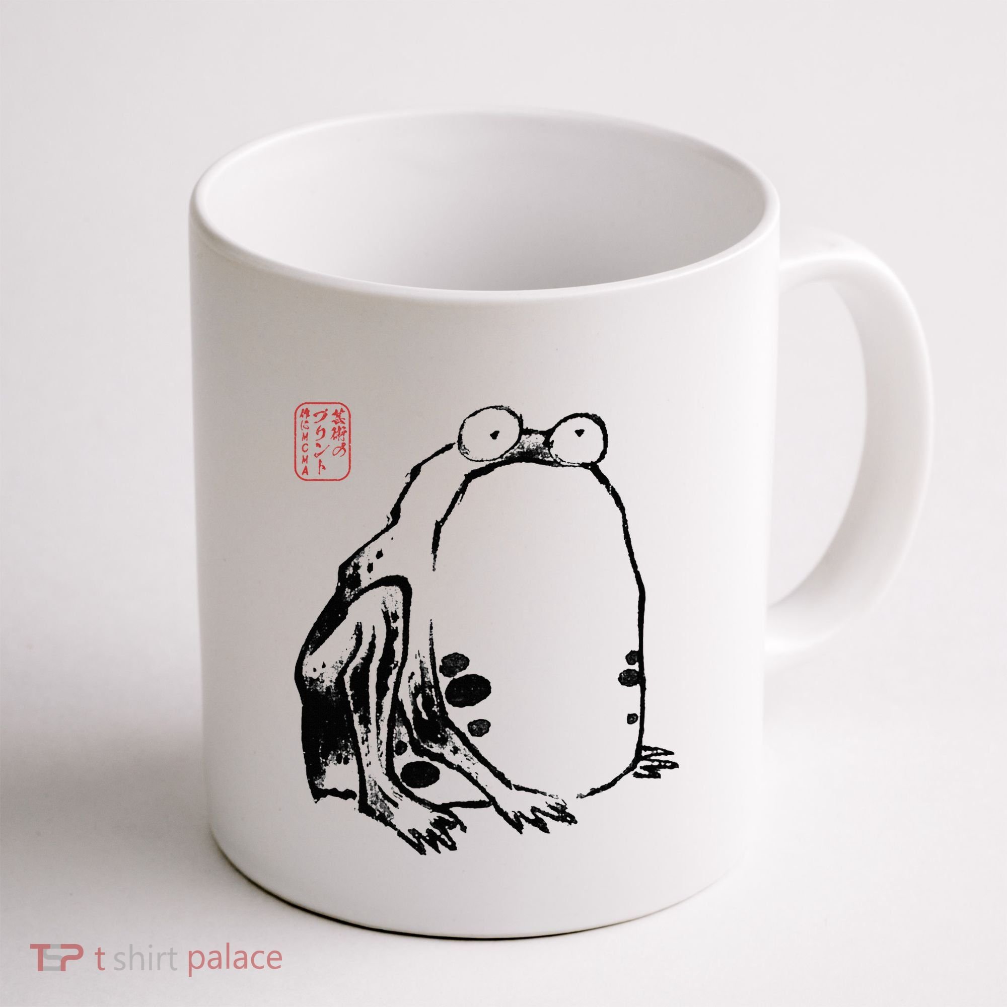 Japanese Grumpy Frog Ukiyoe Anime Japanese Coffee Mug