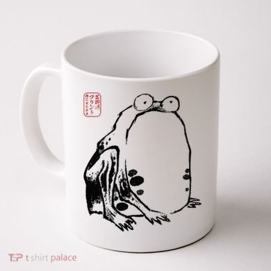 Japanese Grumpy Frog Ukiyoe Anime Japanese Coffee Mug