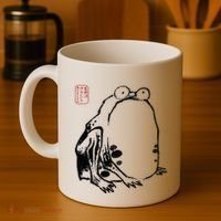 Japanese Grumpy Frog Ukiyoe Anime Japanese Coffee Mug thumb 4