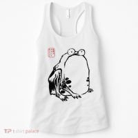 Japanese Grumpy Frog Ukiyoe Anime Japanese Women's Tank Top thumb 0