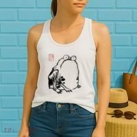 Japanese Grumpy Frog Ukiyoe Anime Japanese Women's Tank Top thumb 2