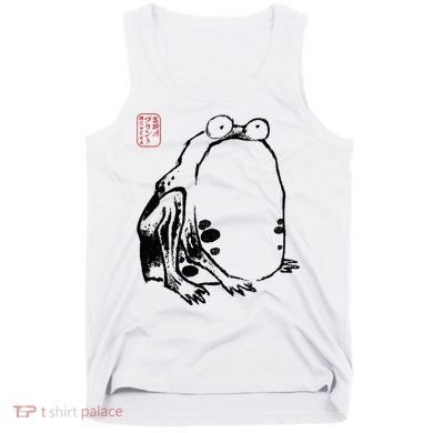 Japanese Grumpy Frog Ukiyoe Anime Japanese Tank Top