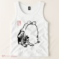Japanese Grumpy Frog Ukiyoe Anime Japanese Tank Top thumb 2