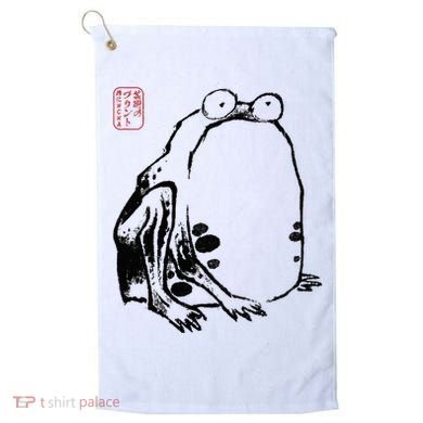 Japanese Grumpy Frog Ukiyoe Anime Japanese Golf Towel