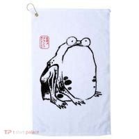 Japanese Grumpy Frog Ukiyoe Anime Japanese Golf Towel thumb 0
