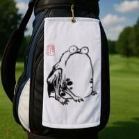 Japanese Grumpy Frog Ukiyoe Anime Japanese Golf Towel thumb 2