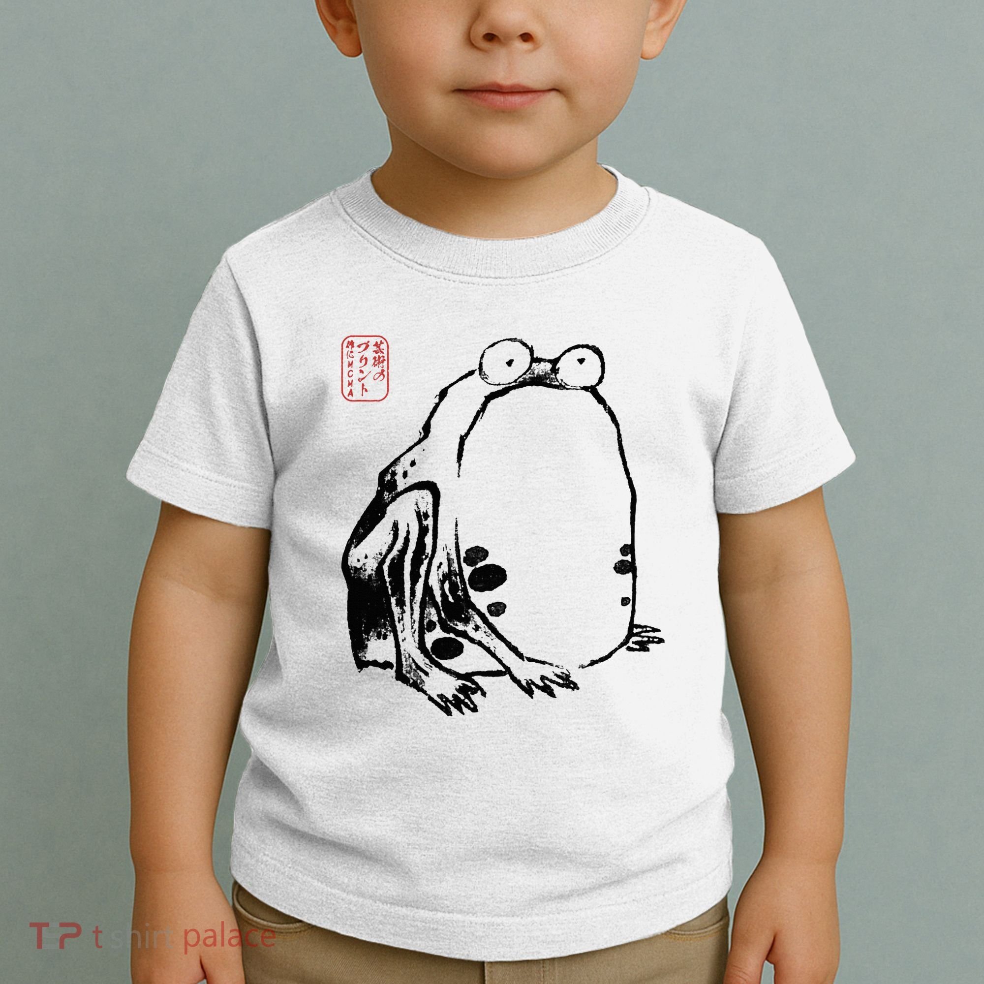 Japanese Grumpy Frog Ukiyoe Anime Japanese Toddler T-Shirt