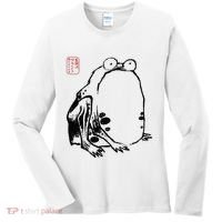 Japanese Grumpy Frog Ukiyoe Anime Japanese Women's Long Sleeve Shirt thumb 0