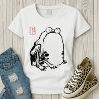 Japanese Grumpy Frog Ukiyoe Anime Japanese Women's T-Shirt thumb 3