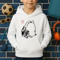 Japanese Grumpy Frog Ukiyoe Anime Japanese Kids Hoodie thumb 2