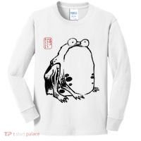 Japanese Grumpy Frog Ukiyoe Anime Japanese Kids Long Sleeve Shirt thumb 0