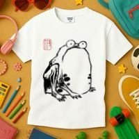Japanese Grumpy Frog Ukiyoe Anime Japanese Kids T-Shirt thumb 3