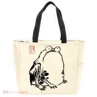 Japanese Grumpy Frog Ukiyoe Anime Japanese Tote Bag thumb 0