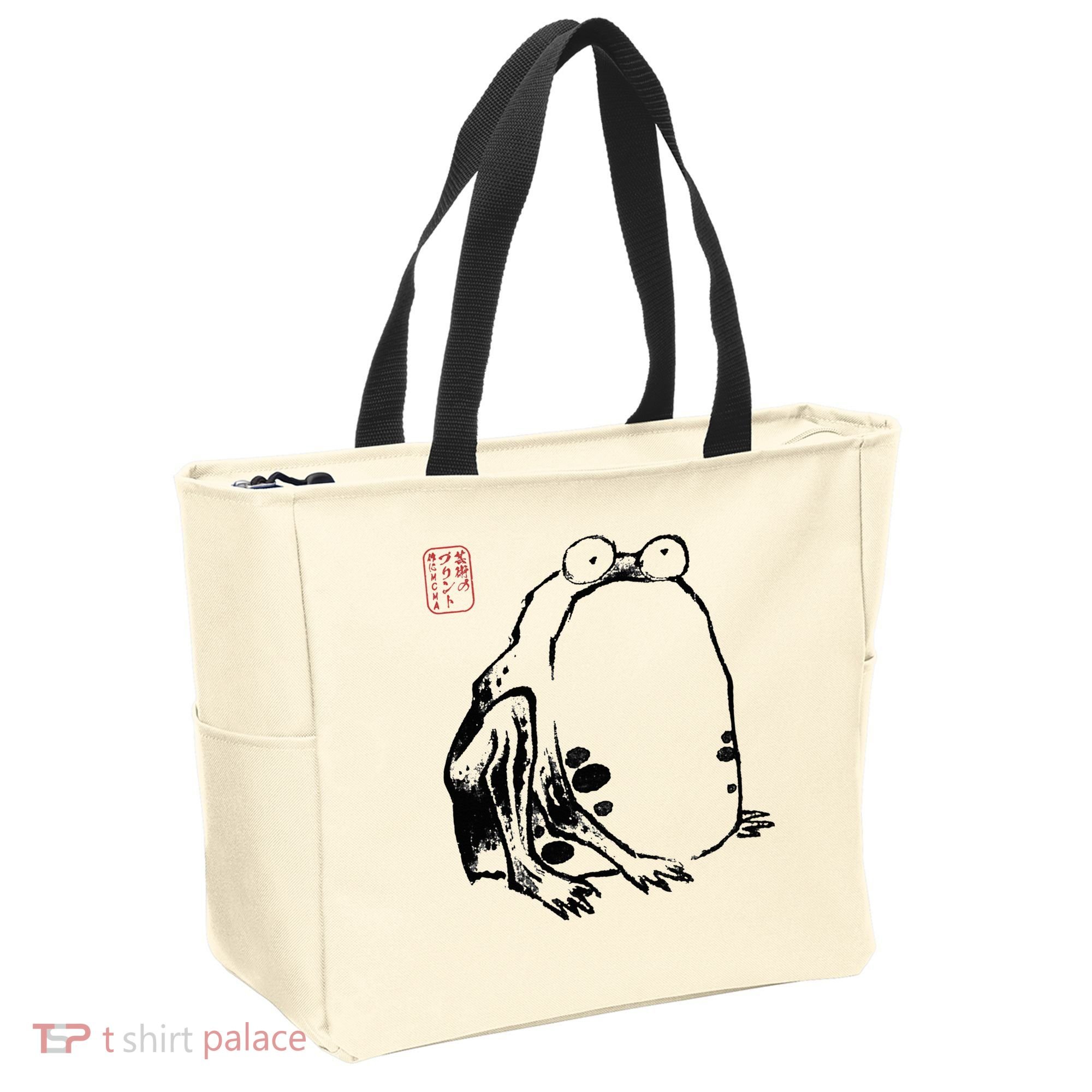 Japanese Grumpy Frog Ukiyoe Anime Japanese Tote Bag
