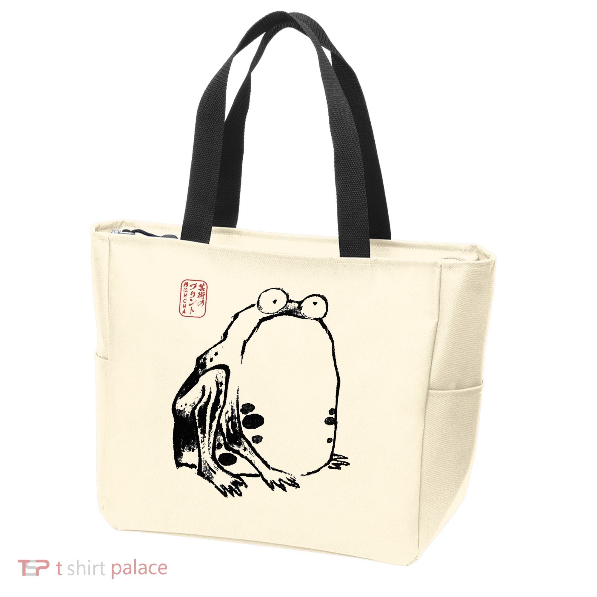 Japanese Grumpy Frog Ukiyoe Anime Japanese Tote Bag