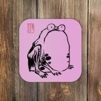 Japanese Grumpy Frog Ukiyoe Anime Japanese Coaster thumb 0