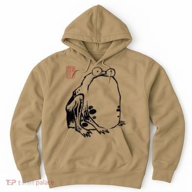 Japanese Grumpy Frog Ukiyoe Anime Japanese Hoodie