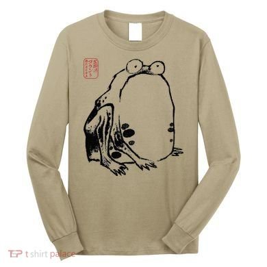 Japanese Grumpy Frog Ukiyoe Anime Japanese Long Sleeve Shirt