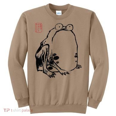 Japanese Grumpy Frog Ukiyoe Anime Japanese Sweatshirt