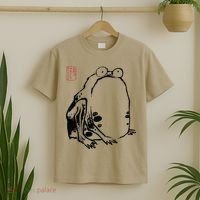 Japanese Grumpy Frog Ukiyoe Anime Japanese T-Shirt thumb 2
