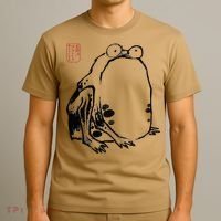 Japanese Grumpy Frog Ukiyoe Anime Japanese T-Shirt thumb 3