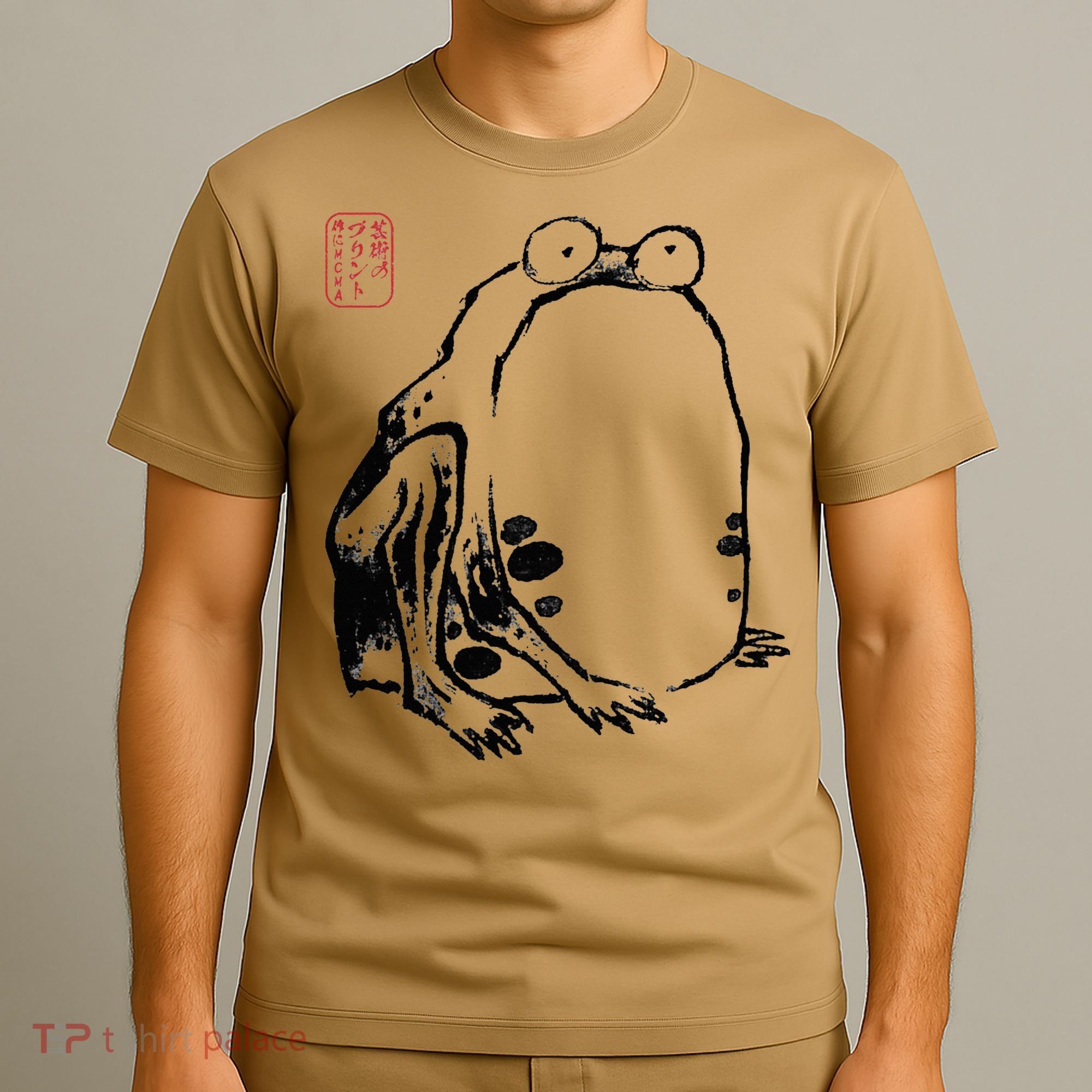 Japanese Grumpy Frog Ukiyoe Anime Japanese T-Shirt