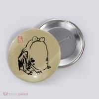 Japanese Grumpy Frog Ukiyoe Anime Japanese Button thumb 0