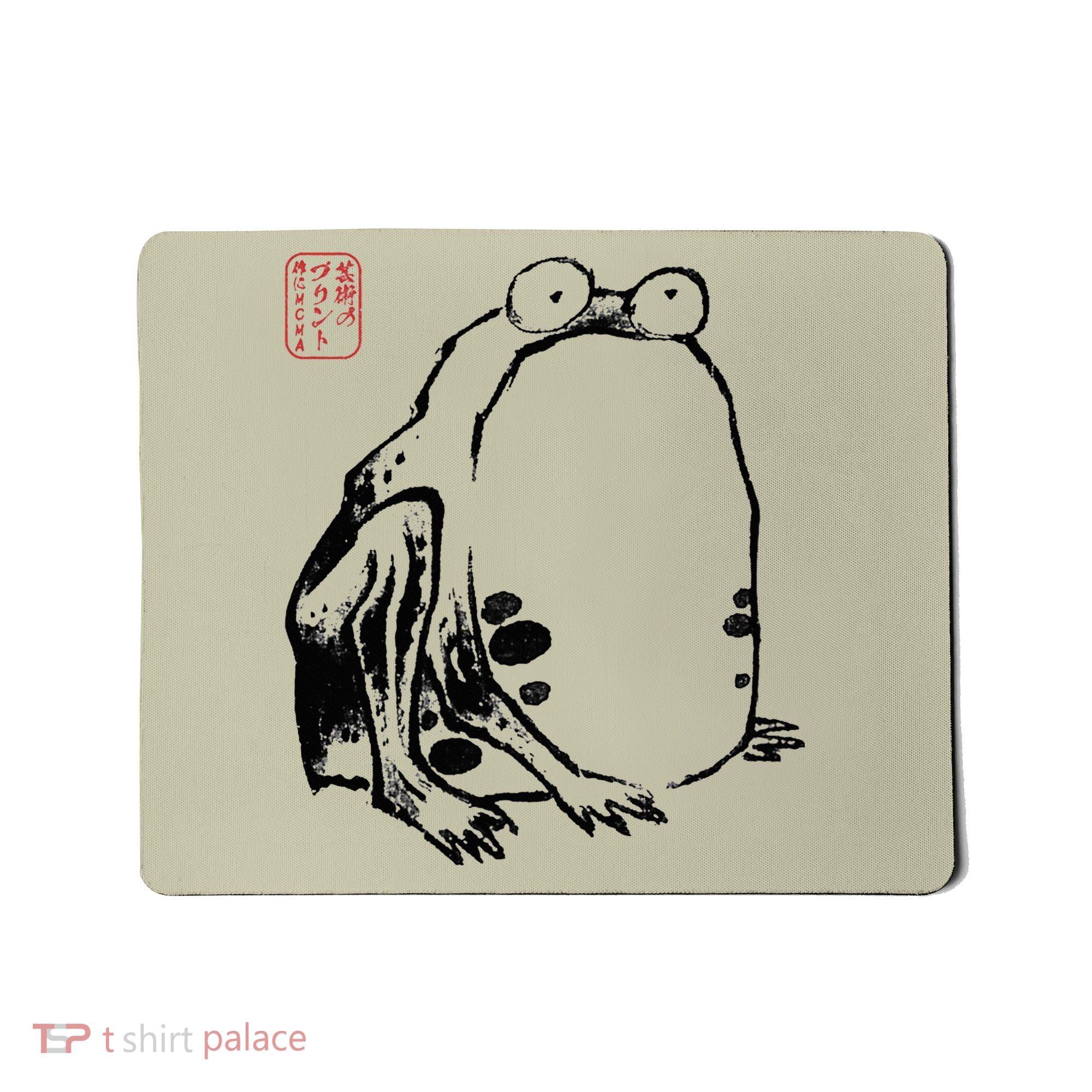 Japanese Grumpy Frog Ukiyoe Anime Japanese Mousepad