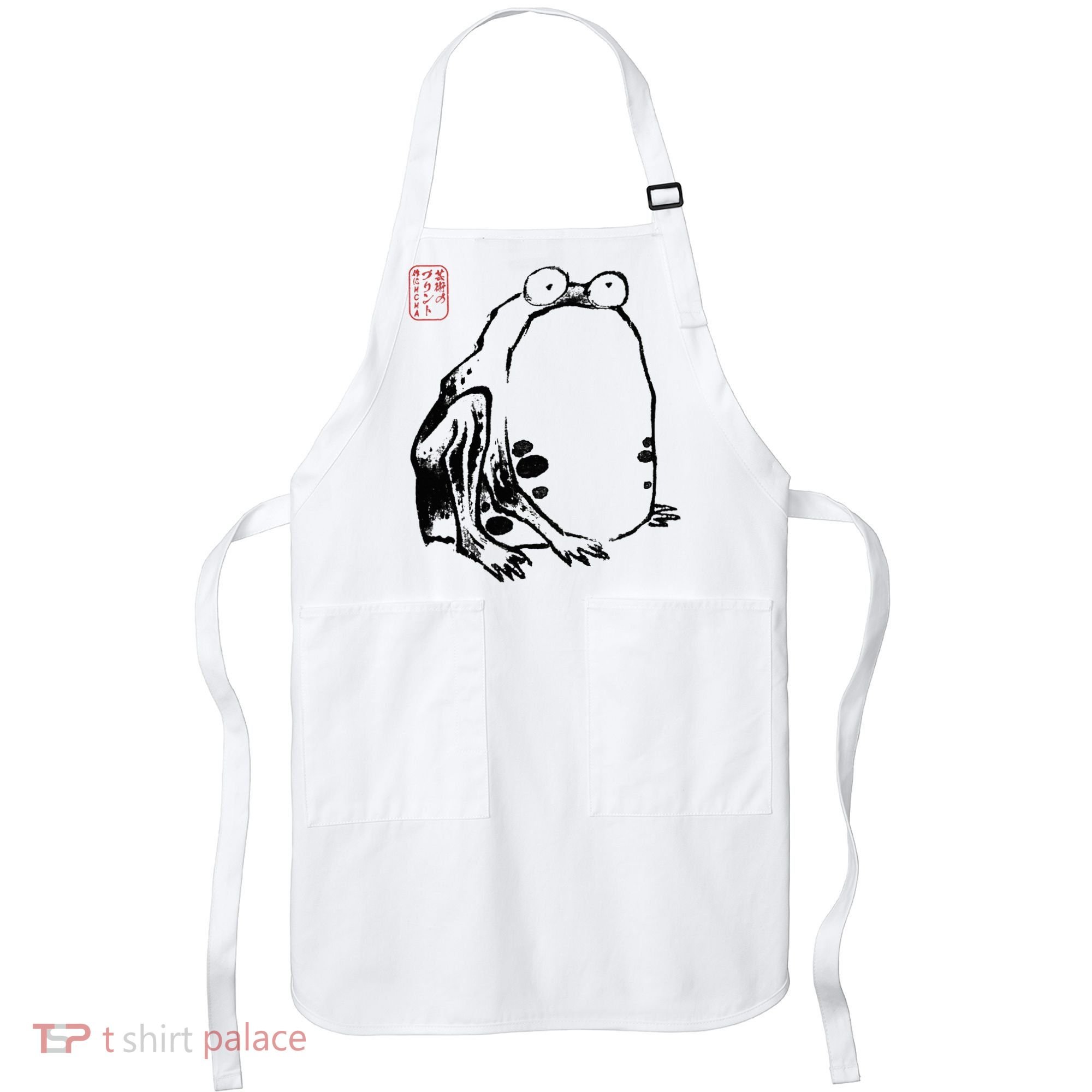 Japanese Grumpy Frog Ukiyoe Anime Japanese Apron