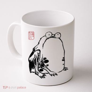 Japanese Grumpy Frog Ukiyoe Anime Japanese Coffee Mug