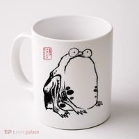 Japanese Grumpy Frog Ukiyoe Anime Japanese Coffee Mug thumb 0